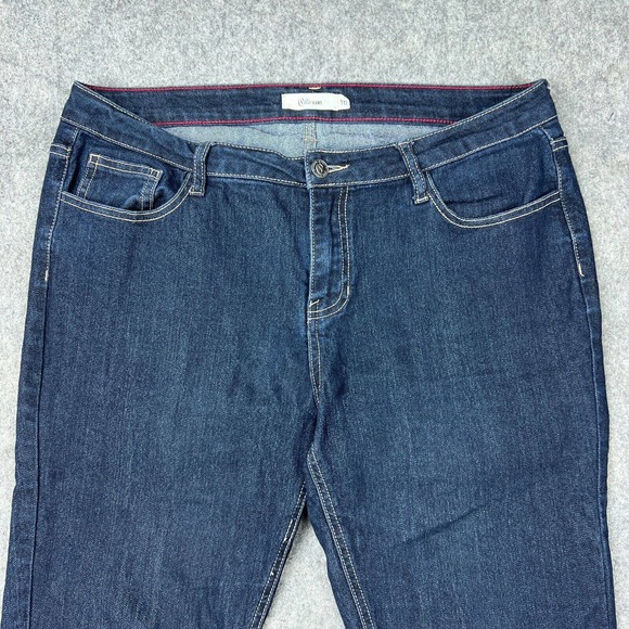 Cello Jeans Womens 16 Straight Leg‎ Dark Wash Stretch Denim Pants Casual Ladies - Picture 2 of 11